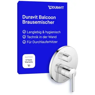 Duravit Balcoon Einhebel-Brausemischer Unterputz Montage, 170x200 mm, BA4210012010,