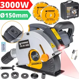 Powermat Elektrischer Doppelscheiben-Betonfräser mit 3000-W-Laser + 2 Scheiben im Angebot