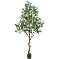 luxuskollektion Künstlicher Olivenbaum 210cm groß Topf für Indoor und