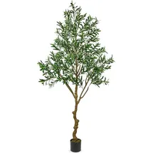 luxuskollektion Künstlicher Olivenbaum 210cm groß Topf für Indoor und