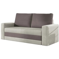 MOEBLO Schlafsofa IVO, Sofa Couch für Wohnzimmer Federkern Sofagarnitur Polstersofa Kindersofa Jugendsofa - 160x90x90 cm, mit Schlaffunktion und Bettkasten grau