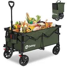 Sekey Bollerwagen faltbar 150 kg grün