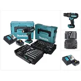 Makita DHP482RF1J inkl. 1 x 3,0 Ah + Ladegerät + 120-tlg. Zubehörset + Makpac