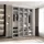 abiks möbel Drehtürenschrank COMO 190 x 245,5 x 50 cm Weiß/Gold