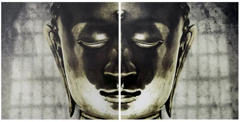 Dekobilder 2Er-Set Canvas Buddha, Je 60X60x3 Cm