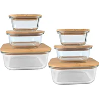 ideoon home Hochwertige Vorratsdosen 2-tlg. Transparent/Braun