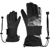 Ziener Kinder MIKKS AS(R) JUNIOR glove SB Snowboardhandschuhe Mit Protektor | Wasserdicht, Atmungsaktiv, Grey Mountain Print, L