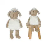 Seaside No.64 – Niedliche Türstopper im Tier-Design - 1 kg Sandfüllung im Inneren - dekorativer Türpuffer/Fensterstopper – ideal für Kinderzimmer, Flur oder Wohnzimmer (Schaf sitzend)