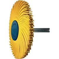 TYROLIT Radialbürstenscheibe Sunburst D.76mm K.80 Gelb 10000min-1