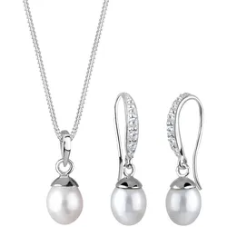 Elli Perle Zirkonia 925 Sterling Silber Schmuck-Set   Damen 