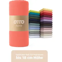 OTTO home Spannbettlaken Jersey 160 x 200 cm koralle