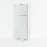Homlando Lenart Schrankbett - Wandbett Concept Pro CP03 90x200 cm - Schrankklappbett Vertical - Schrank mit integriertem Klappbett - Funktionsbett (Weiß Matt)
