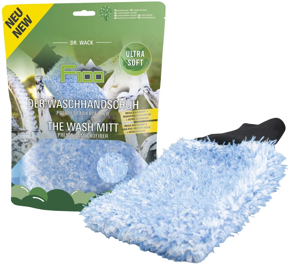 Dr. Wack Microfaser-Waschhandschuh F100 Waschhandschuh