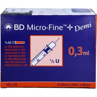 Docpharm GmbH BD MICRO-FINE+ Insulinspr.0.3 ml U100 0.3x8 mm