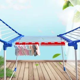 rpstrading 4 Stück Sockentrockner Wäscheständer,Winddicht Trockengestell,Kunststoff Aufhänger für Socken, Unterwäsche, Kleine Kleidung