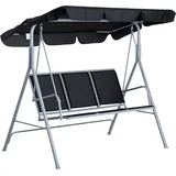 Outsunny Hollywoodschaukel grau 3-Sitzer
