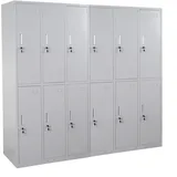 MCW Aktenschrank Holz 180 x 50 x 180 cm grau