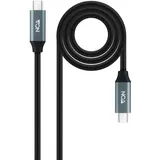NANOCABLE USB-C auf USB-C 1,5 m Schwarz