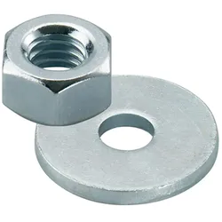 Fischer 25x Mutter & Scheibe M 12 galvanisch verzinkt - 510511