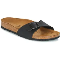 BIRKENSTOCK Unisex Madrid Birko-flor Pantoletten, Schwarz (SCHWARZ), 45 EU - 45 EU Schmal