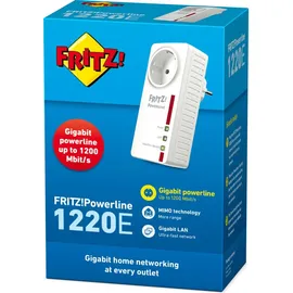 AVM FRITZ!Powerline 1220E International 1200 Mbps 1 Adapter