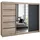A&J MöbelLand Schiebetürenschrank VILUNO 200 x 215 x 59,5 cm Beige/Schwarz