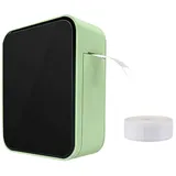 Refttenw Bluetooth Thermo Etikettendrucker Thermodruck Selbstklebend Etikettendrucker, (Bluetooth, mit 12mmx40mm Weißes Etikettenpapier) grün