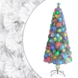 vidaXL Künstlicher Weihnachtsbaum mit Beleuchtung Weiß 240 cm