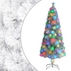 vidaXL Künstlicher Weihnachtsbaum mit Beleuchtung Weiß 240 cm