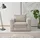 furn.design Relaxsessel Pesaro Cord 110 x 83 x 110 cm Beige mit Hocker