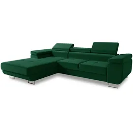 Sofnet Eckcouch Textil 5-Sitzer Grün