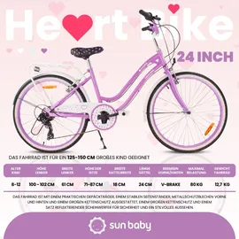 SUN BABY Heart Bike 24 Zoll RH 0 cm lila