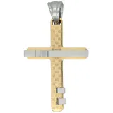 Kettenanhänger ADELIA ́S "Unisex Anhänger – Kreuz Kreuzanhänger aus Edelstahl", gold (silber), Schmuckanhänger, Damen, Edelstahl, Kettenanhänger, Perfekt als Geschenk zum Weihnachten
