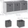 Relaxdays Polsterbank Mehrfarbig 102 x 46 x 32 cm