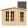 TIMBELA Gartenhaus 1,99 x 3,32 m Beige