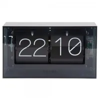 Karlsson Tischuhr Boxed Flip Schwarz - 20.7x7.1x11.7cm - Rechteck