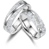 Partnerring MARRYA Gr. 54, damen ring, weiß, grau, Fingerringe, Damen, 54