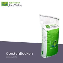 Gerstenflocken 25 kg | Einzelfuttermittel für alle Tiere
