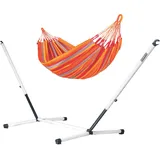 LA SIESTA® Brisa Hängematte & Stahlgestell - Wetterfeste Hängematte mit Gestell, Hängematte Outdoor Indoor, Hängematte mit Ständer - Hängematte für Balkon Terrasse Garten - Einzel Hängematten, Toucan