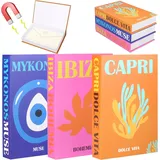 KDXBQ 3er Set Deko Bücher mit Stauraum, Magnetische Buch-Aufbewahrungsbox - Fake Coffee Table Books für Modernes Wohnzimmer, Couchtisch, Regal, Sideboard & Home Decor
