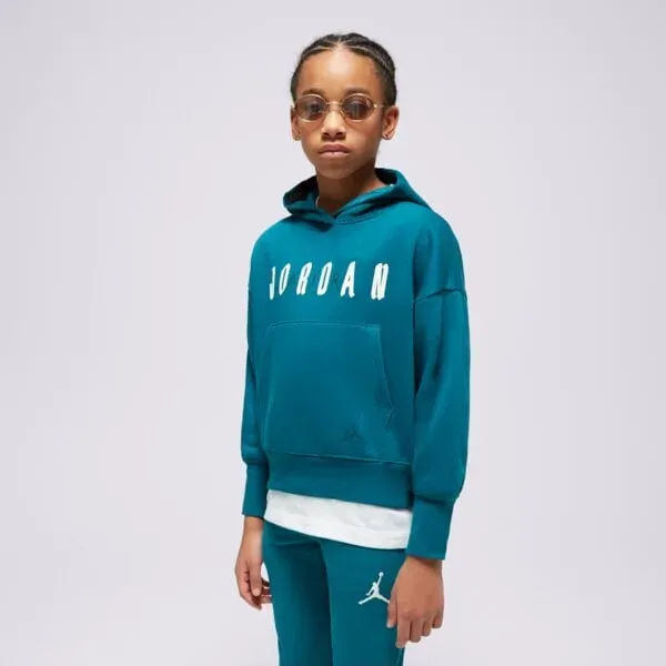 JORDAN HOODIE SOFT TOUCH MIXED GIRL - Blau - 128-140 cm