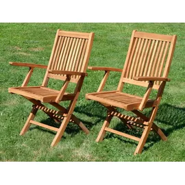 ALEOS. AVES Klappsessel 56 x 56 x 94 cm braun 2 St.