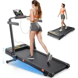 laufband für Zuhause mit Neigung, 6 IN 1 Walking Pad mit 0~15% Automatischer Steigung, 3.0HP Klappbar Laufband für Zuhause & Büro mit Lautsprecher,Bis 136kg Belastbar