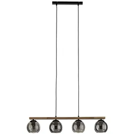 LINDBY Enrique 4-flg. dimmbar 90 cm kugelförmig schwarz
