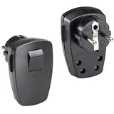 Bachmann SCHUKO-Winkelstecker, abschaltbar, schwarz