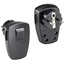 Bachmann SCHUKO-Winkelstecker, abschaltbar, schwarz