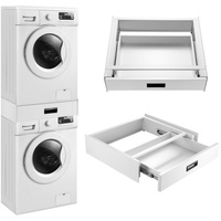 [en.casa]® Verbindungsrahmen für Waschmaschine/Trockner mit Schublade