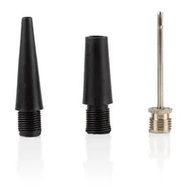 Heyner Premium Fußpumpe mit Manometer Doppelzylinder rot|schwarz