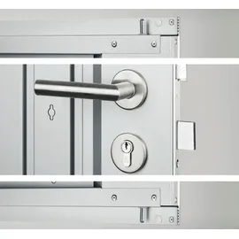 Biohort Panorama P1 2,57 x 1,37 m quarzgrau-metallic Einzeltür