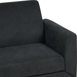 Beliani Sofa 3-Sitzer Fenes Stoff Schwarz